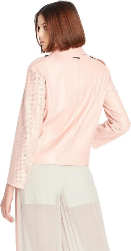 Armani Exchange Leren jack met reverskraag