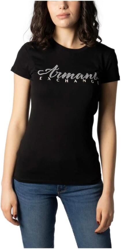 Armani Exchange Stijlvolle dames T-shirt uit de lente zomer collectie Black Dames - Foto 2