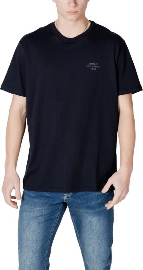 Armani Exchange Blauw Katoen Ronde Hals T-shirt Blue Heren - Foto 3