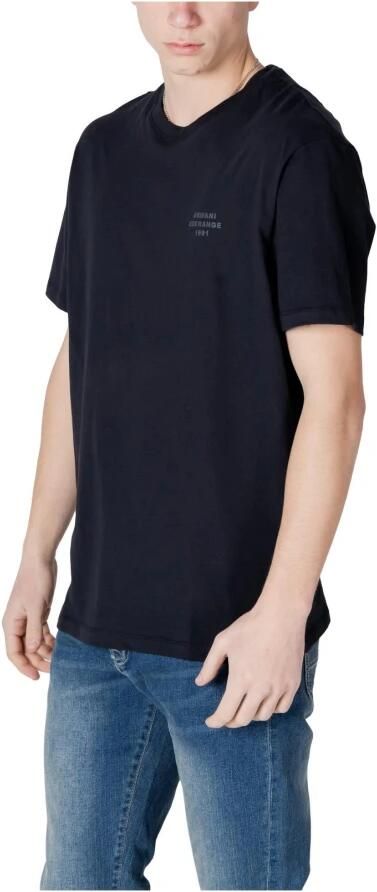 Armani Exchange Blauw Katoen Ronde Hals T-shirt Blue Heren - Foto 2