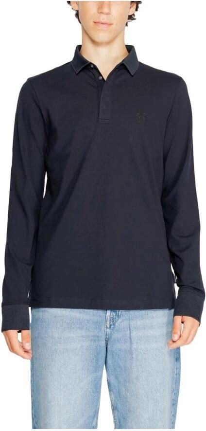 Armani Exchange Blauwe Polo met Lange Mouwen voor Heren Blue Heren - Foto 2