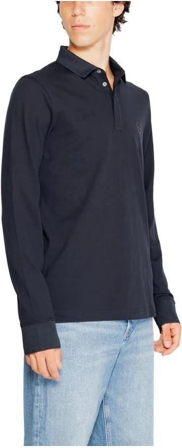 Armani Exchange Blauwe Polo met Lange Mouwen voor Heren Blue Heren - Foto 4