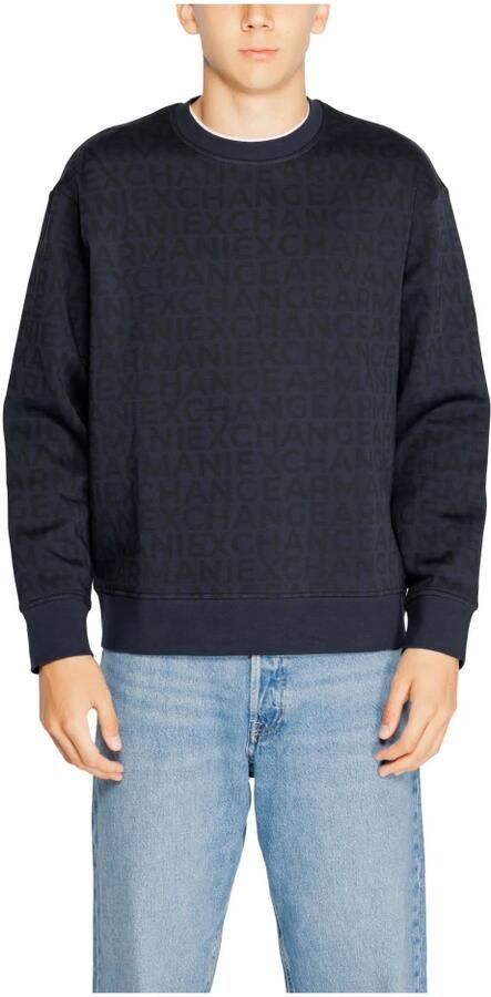Armani Exchange Blauwe Bedrukte Sweatshirt Mannen Herfst Winter Blue Heren - Foto 5