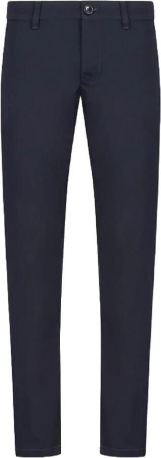 Armani Exchange Blauwe Chino Broek met Hoge Taille en Meerdere Zakken Blue Heren
