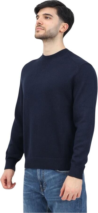 Emporio Armani Blauwe Basic Crewneck Sweater Blue Heren - Foto 10