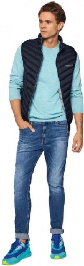 Armani Exchange Blauwe Mouwloze Gilet met Zakken Blue Heren - Foto 15