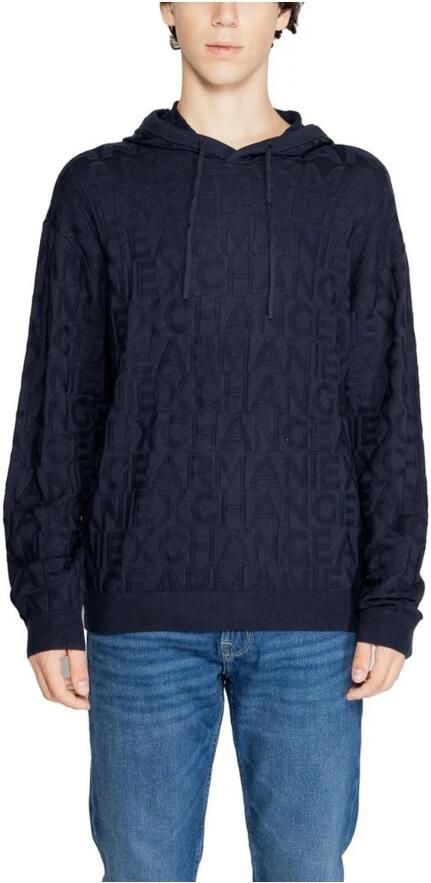 Armani Exchange Blauwe Viscose Gebreide Herfst Winter Collectie Blue Heren - Foto 4