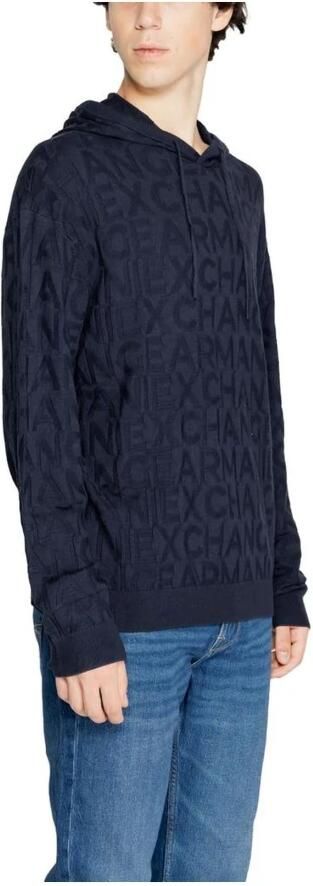 Armani Exchange Blauwe Viscose Gebreide Herfst Winter Collectie Blue Heren - Foto 3