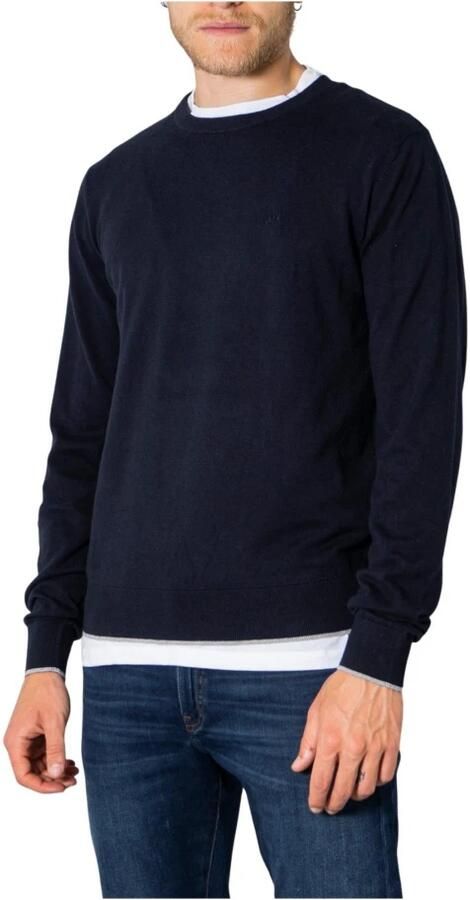 Armani Exchange Blauwe Rondehals Gebreide Kleding voor Mannen Blue Heren - Foto 8