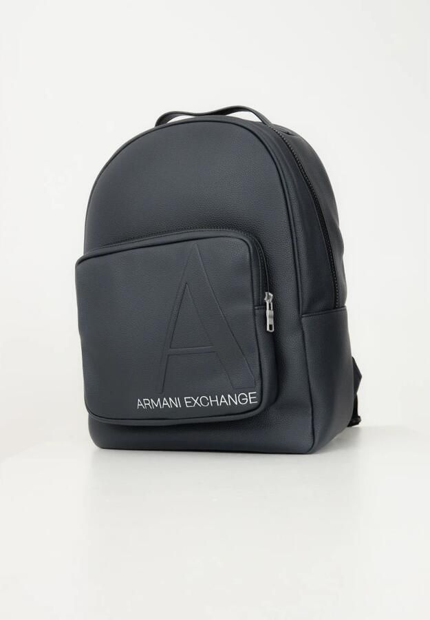 Armani Exchange Heren rugzak van imitatieleer met logo Blue Heren - Foto 3