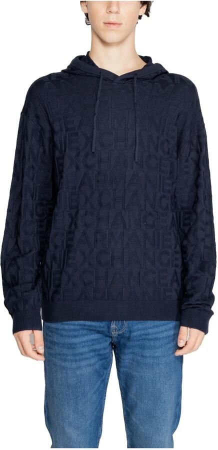 Armani Exchange Blauwe Viscose Gebreide Herfst Winter Collectie Blue Heren - Foto 3