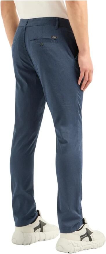 Armani Exchange Blauwe Katoen Elastaan Broek Ss24 Blue Heren - Foto 8