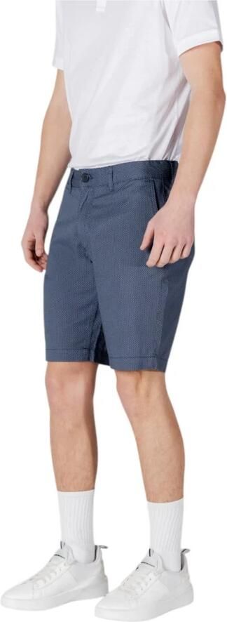 Armani Exchange Blauwe Katoenen Shorts met Zakken Blue Heren - Foto 7