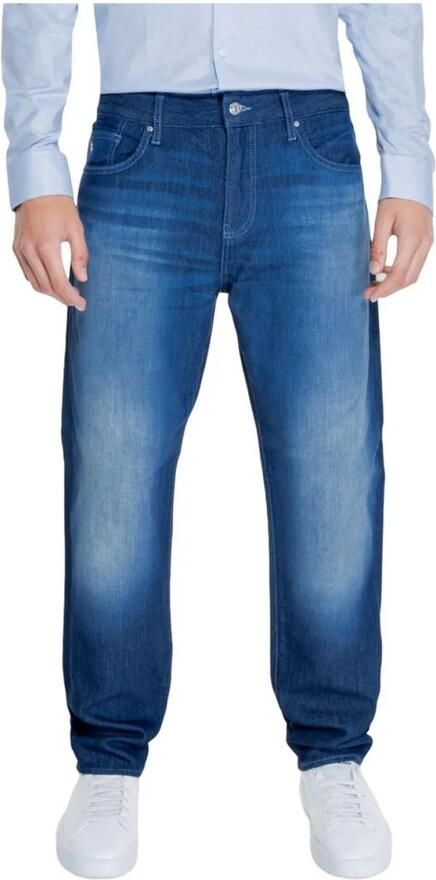 Armani Exchange Blauwe Rits Knoop Broek Herfst Winter Mannen Blue Heren - Foto 4