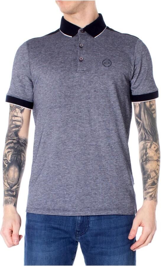 Armani Exchange Korte mouw poloshirt collectie Lente Zomer Blue Heren - Foto 3