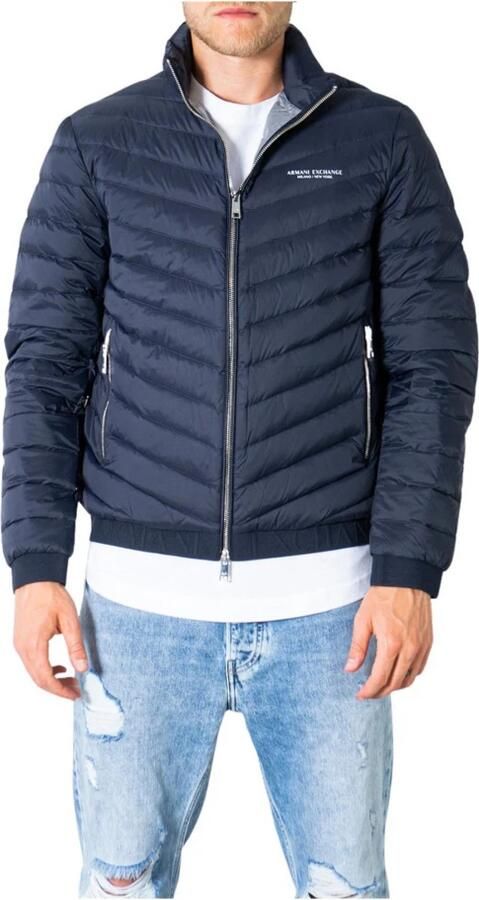 Armani Exchange Blauwe Jassen met U Piuma Zero No Cappuccio Blauw Heren - Foto 4