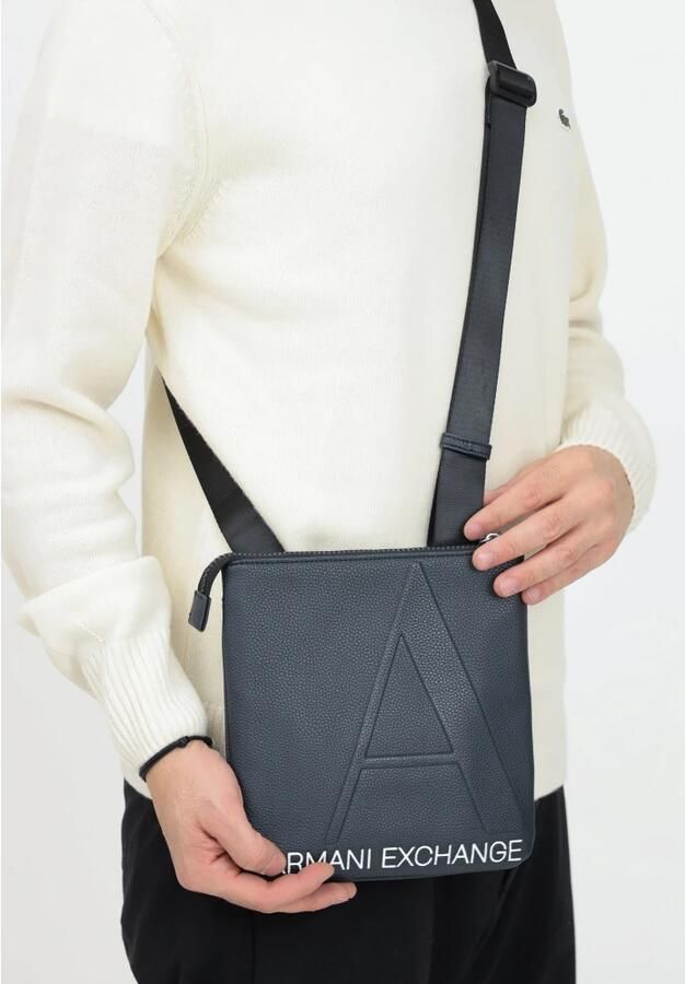 Armani Exchange Blauwe Schoudertas Klassiek Ontwerp Blue Heren - Foto 2