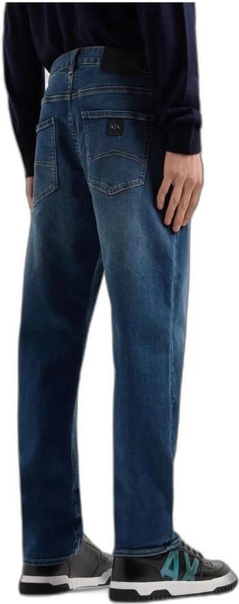 Armani Exchange Blauwe Rits Knoop Jeans Mannen Lente Zomer Blue Heren - Foto 3