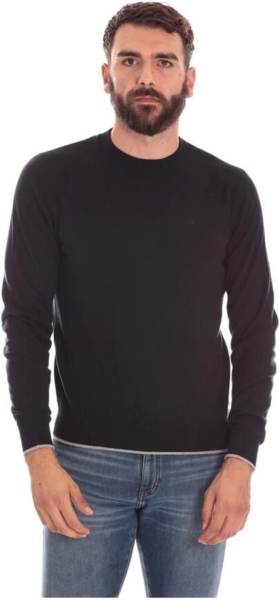 Armani Exchange Blauwe Rondehals Gebreide Kleding voor Mannen Blue Heren - Foto 13
