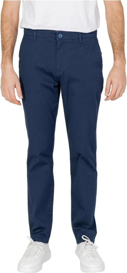 Armani Exchange Blauwe Katoen Elastaan Broek Ss24 Blue Heren - Foto 6