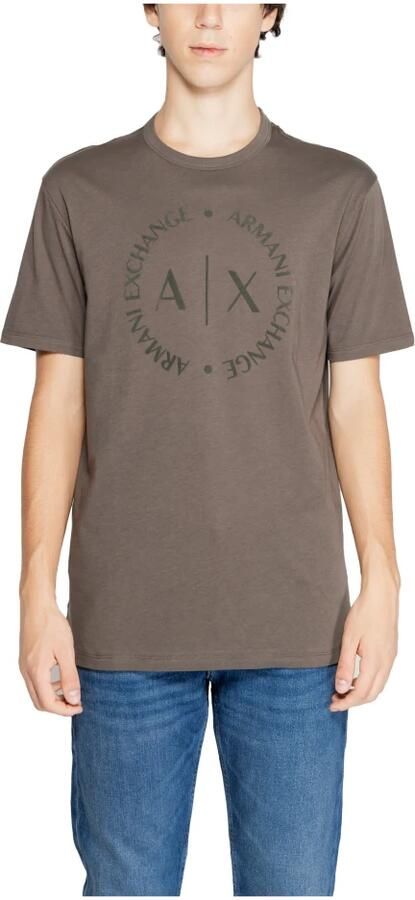 Armani Exchange Klassieke katoenen T-shirtcollectie Brown Heren - Foto 4