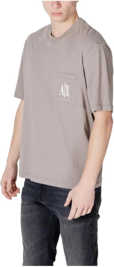 Armani Exchange Bruin Katoen Ronde Hals T-Shirt Brown Heren - Foto 2