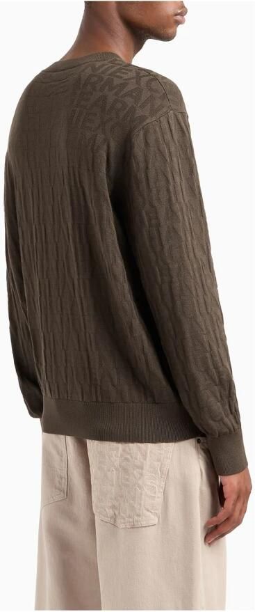 Armani Exchange Gebreide Viscose T-shirt Heren Collectie Green Heren - Foto 3
