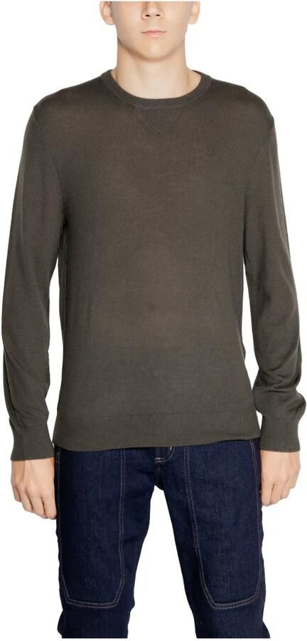 Armani Exchange Groene Crewneck Sweater Lichtgewicht Gebreid Green Heren - Foto 4