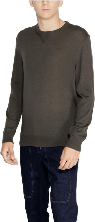 Armani Exchange Groene Crewneck Sweater Lichtgewicht Gebreid Green Heren - Foto 3