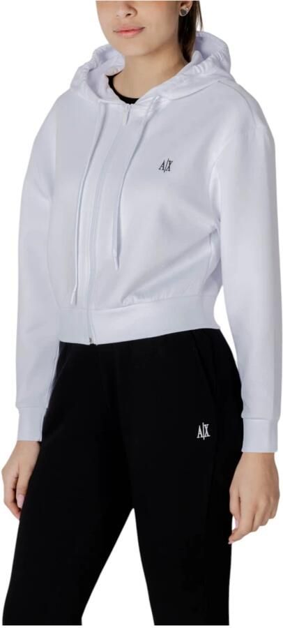 EAX Overhemd Sweatshirt met capuchon met rits met lange mouwen en ronde hals - Foto 2