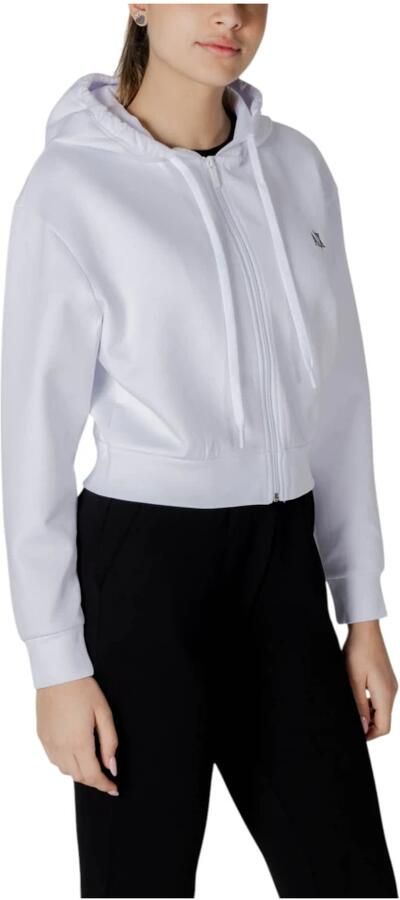 EAX Overhemd Sweatshirt met capuchon met rits met lange mouwen en ronde hals - Foto 3