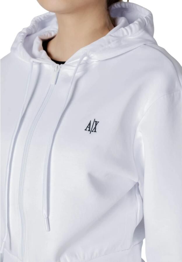 EAX Overhemd Sweatshirt met capuchon met rits met lange mouwen en ronde hals
