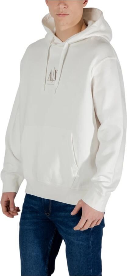 Armani Exchange Logo Print Crewneck Sweatshirt Mannen Lente Zomer Beige Heren - Foto 5