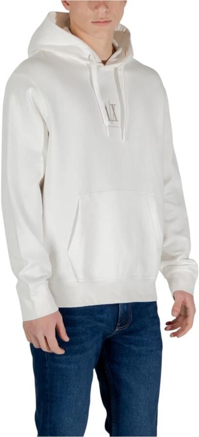 Armani Exchange Logo Print Crewneck Sweatshirt Mannen Lente Zomer Beige Heren - Foto 4