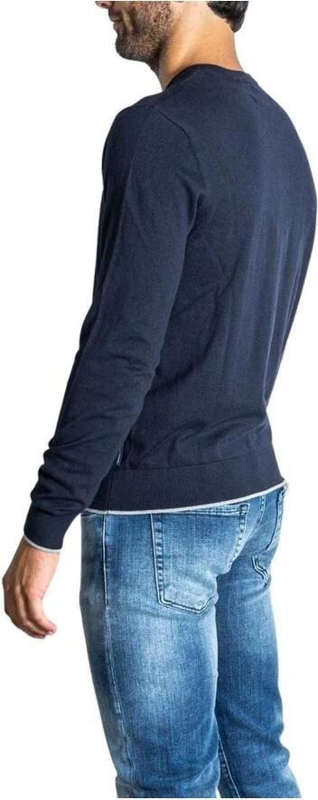 Armani Exchange Luxe blauwe V-hals gebreide trui voor herfst winter Blue Heren - Foto 3