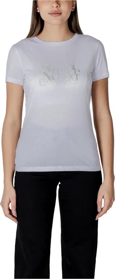 Armani Exchange Casual T-shirt met ronde hals White Dames - Foto 3