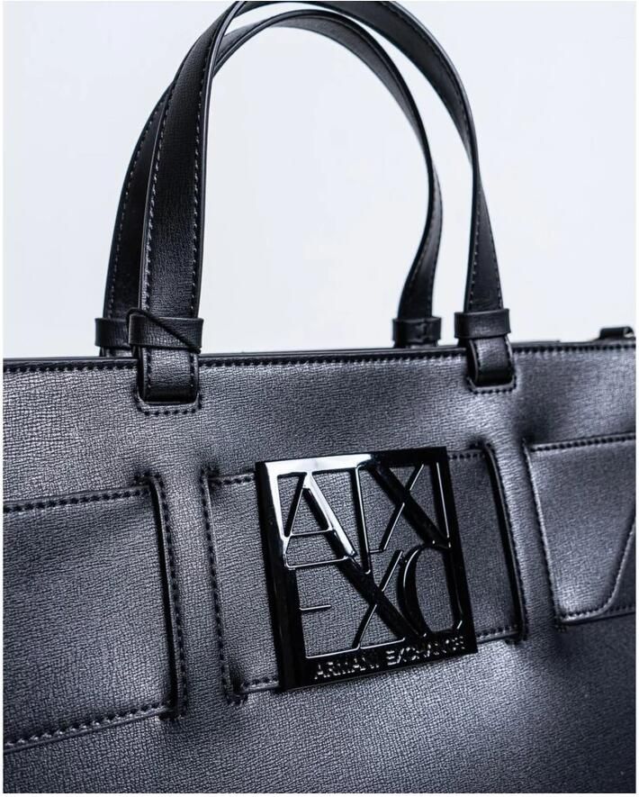 Armani Exchange Chique Handtas van Synthetisch Leder Black Dames