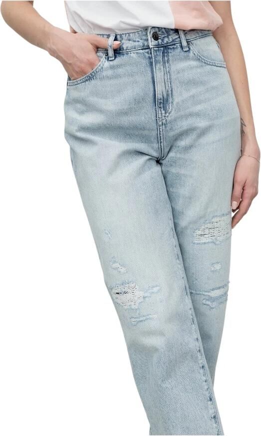 Armani Exchange Straight fit jeans in destroyed-look