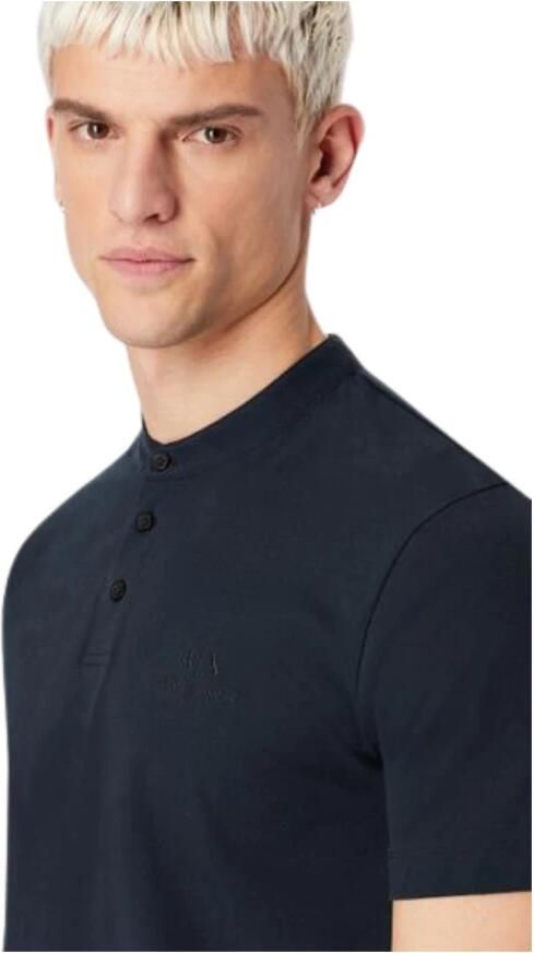 Armani Exchange Klassieke Polo Shirt Blauw Heren - Foto 3