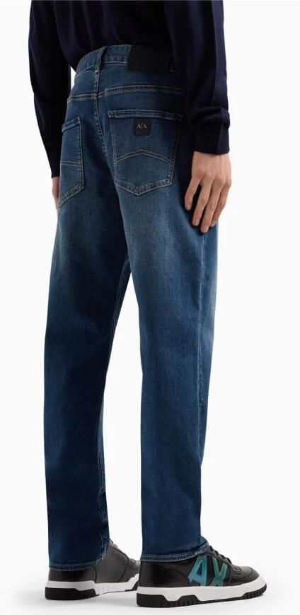 Armani Exchange Blauwe Rits Knoop Jeans Mannen Lente Zomer Blue Heren - Foto 4