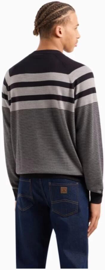 Armani Exchange Donkerblauwe Trui Stijlvol Model Blue Heren - Foto 5