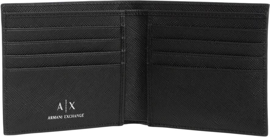 Armani Exchange Eenvoudige portemonnee met kaartsleuven Black Heren - Foto 3