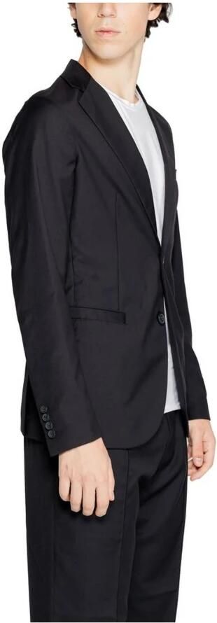 Armani Exchange Zwarte Polyester Blazer Herfst Winter Collectie Black Heren - Foto 2