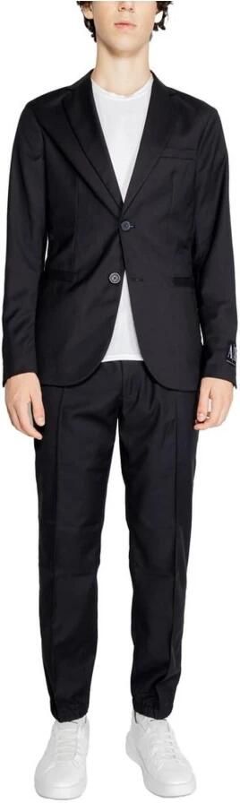 Armani Exchange Zwarte Polyester Blazer Herfst Winter Collectie Black Heren - Foto 3