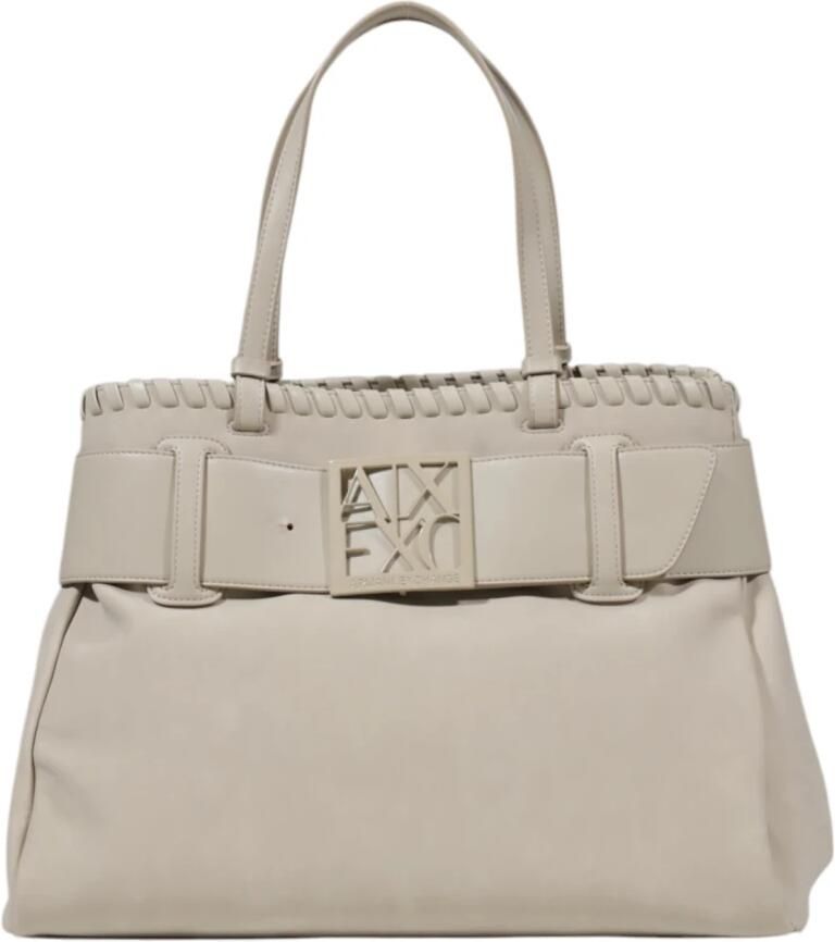 Armani Exchange Beige Handtas met Ritssluiting Beige Dames - Foto 6