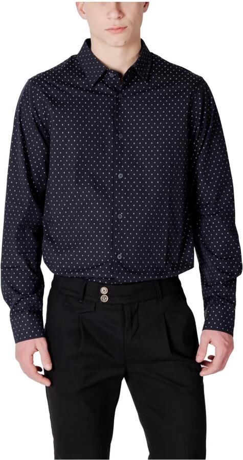 Armani Exchange Elegante herenoverhemd met lange mouwen Blue Heren - Foto 4