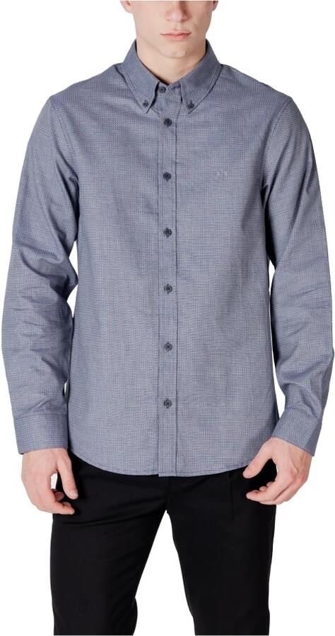 Armani Exchange Elegante herenoverhemd met lange mouwen Blue Heren - Foto 9