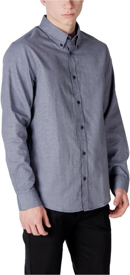 Armani Exchange Elegante herenoverhemd met lange mouwen Blue Heren - Foto 3