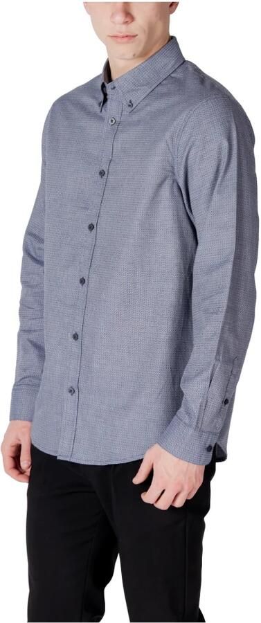 Armani Exchange Elegante herenoverhemd met lange mouwen Blue Heren - Foto 6