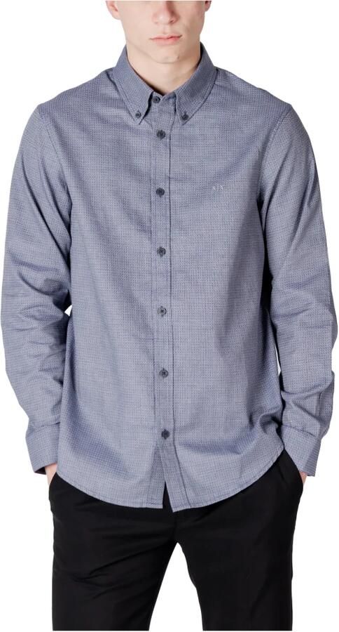 Armani Exchange Elegante herenoverhemd met lange mouwen Blue Heren - Foto 2